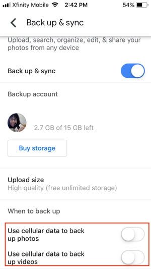 copia de seguridad en google fotos settings33 300x533