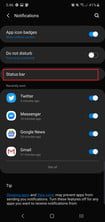 configuraciones para cambiar en galaxy note 10 y plus status bar 222x222