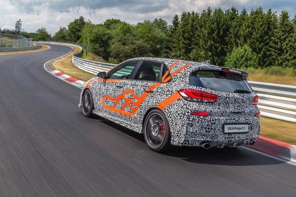 hyundai i30 n project c driving rear 3 600x400