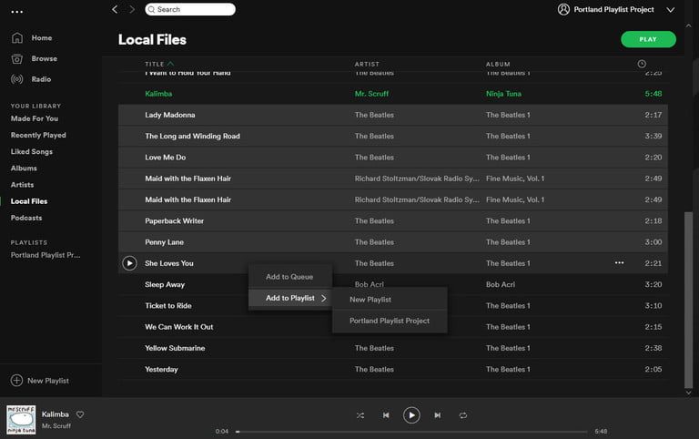 Crea una lista de reproducción.