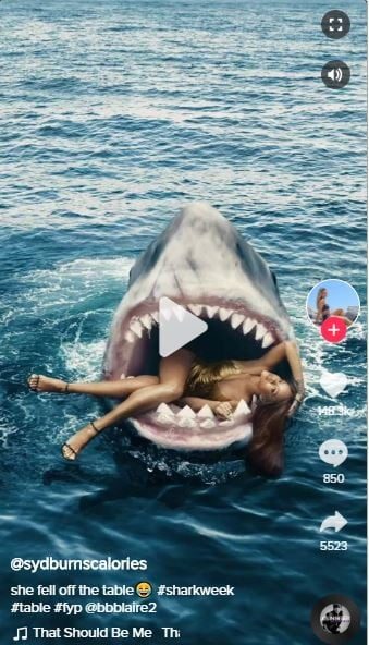 Efecto tiburón en TikTok
