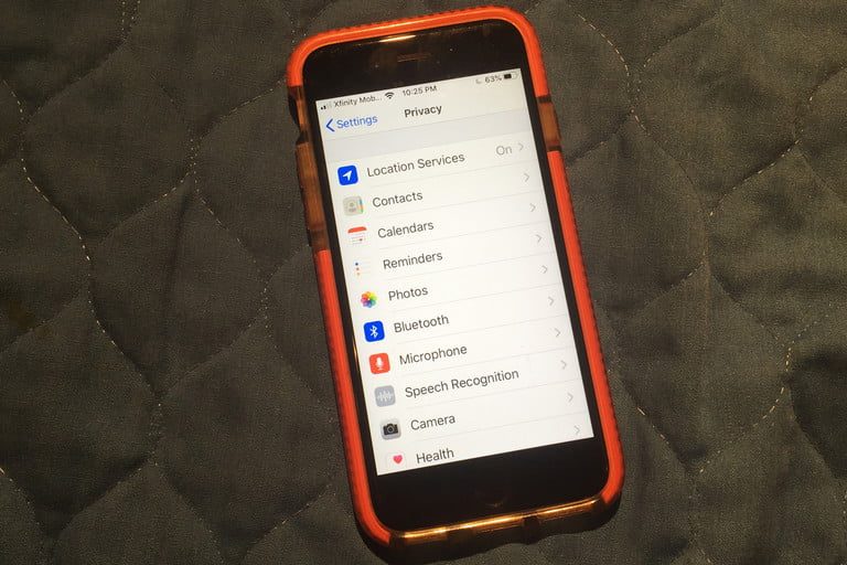 Permisos a una app en iPhone