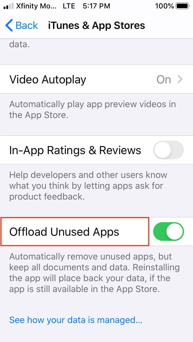 desinstalar aplicaciones en el iphone auto offload3 640x1136