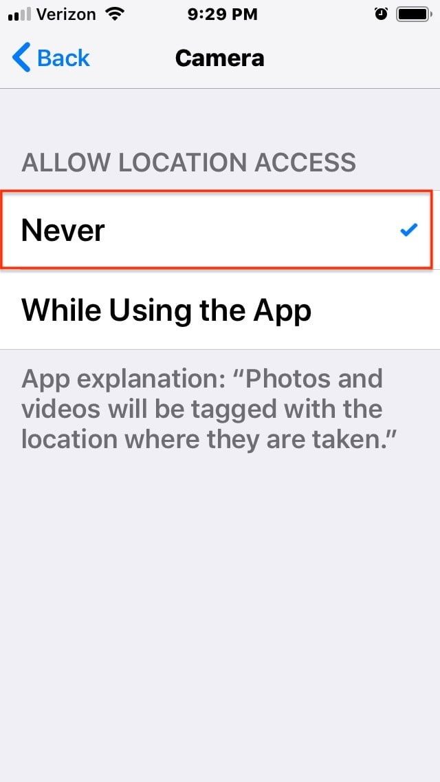 eliminar la geolocalizacion de las fotos en iphone location 124 640x1136