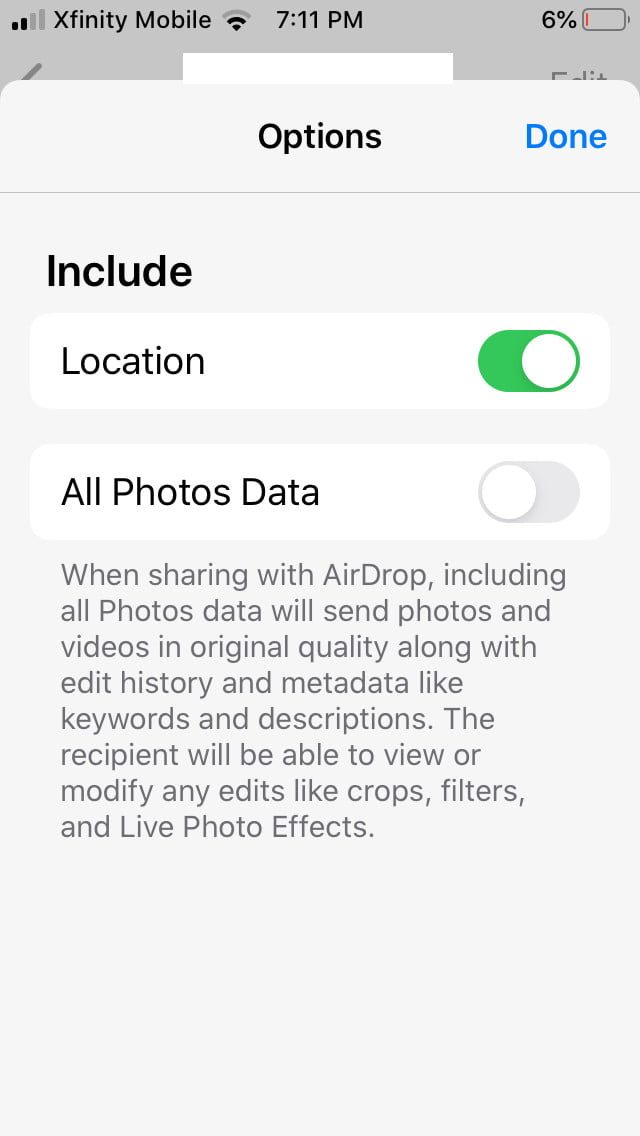 eliminar la geolocalizacion de las fotos en iphone location2 640x1136