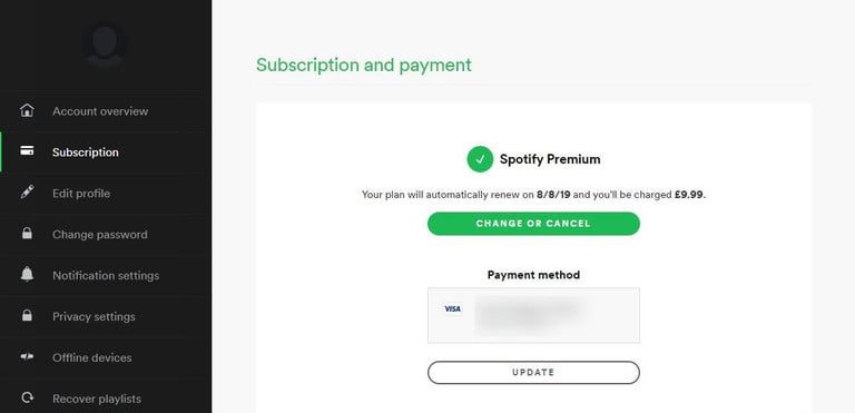 cancelar Spotify Premium
