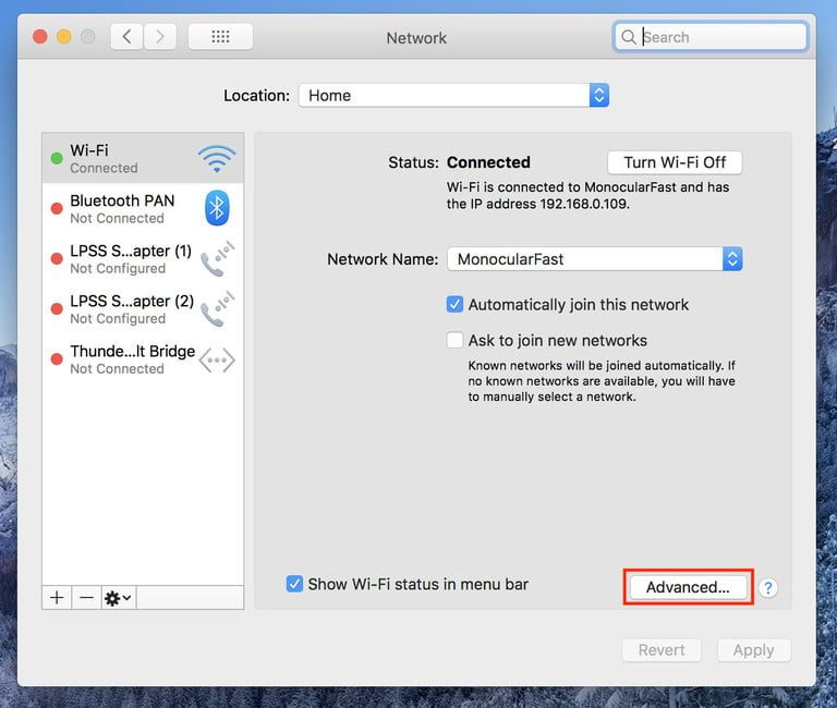 Paso 2: Cómo olvidar una red Wi-Fi en Mac