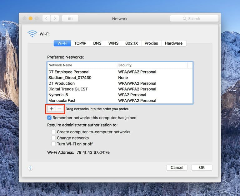 Paso 3: Cómo olvidar una red Wi-Fi en Mac