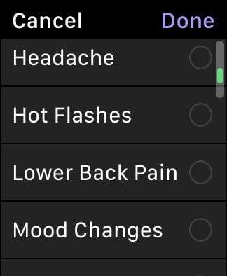 Cómo usar la app Control de Ciclos en Apple Watch