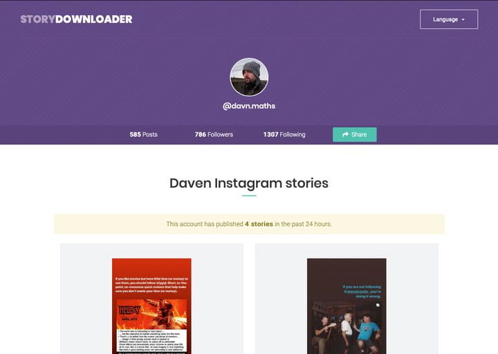 Cómo descargar Stories de Instagram con Story Downloader
