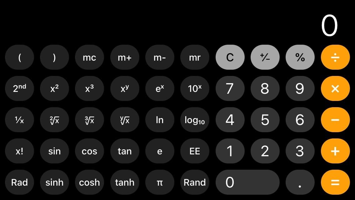 Trucos ocultos de iPhone | Calculadora