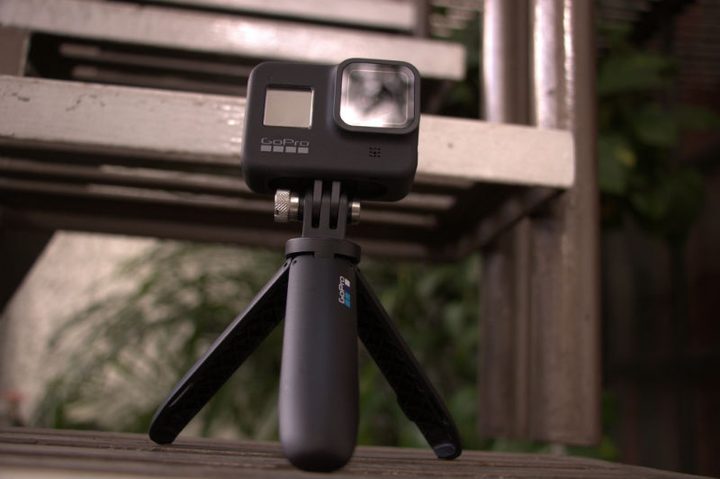 GoPro Hero8 Black montada en exteriores.