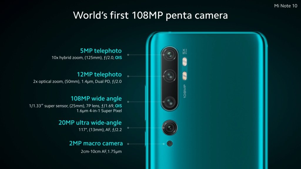 xiaomi mi note 10 televisores baratos penta camera 1024x576