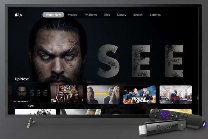 pantalla de televisión con Apple TV Plus