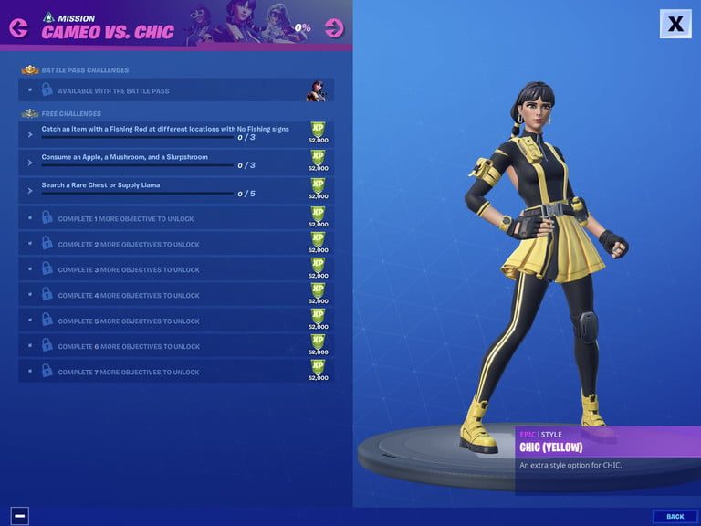 Desafío Cameo vs Chic en Fortnite