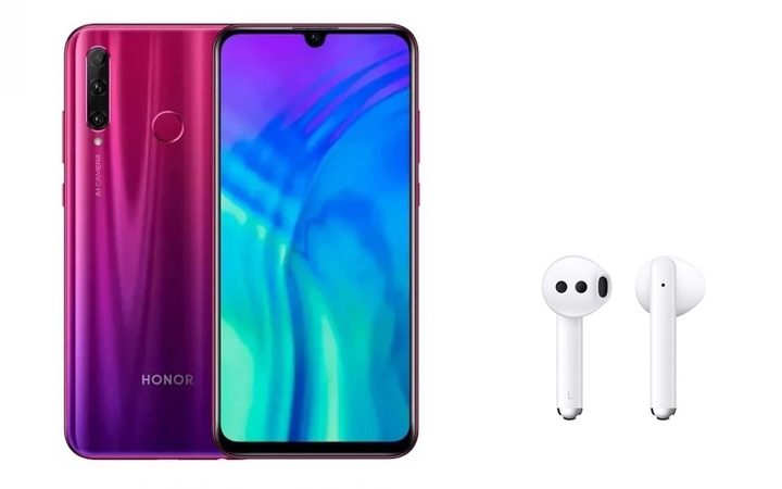 Honor 20 junto a los FreeBuds 3