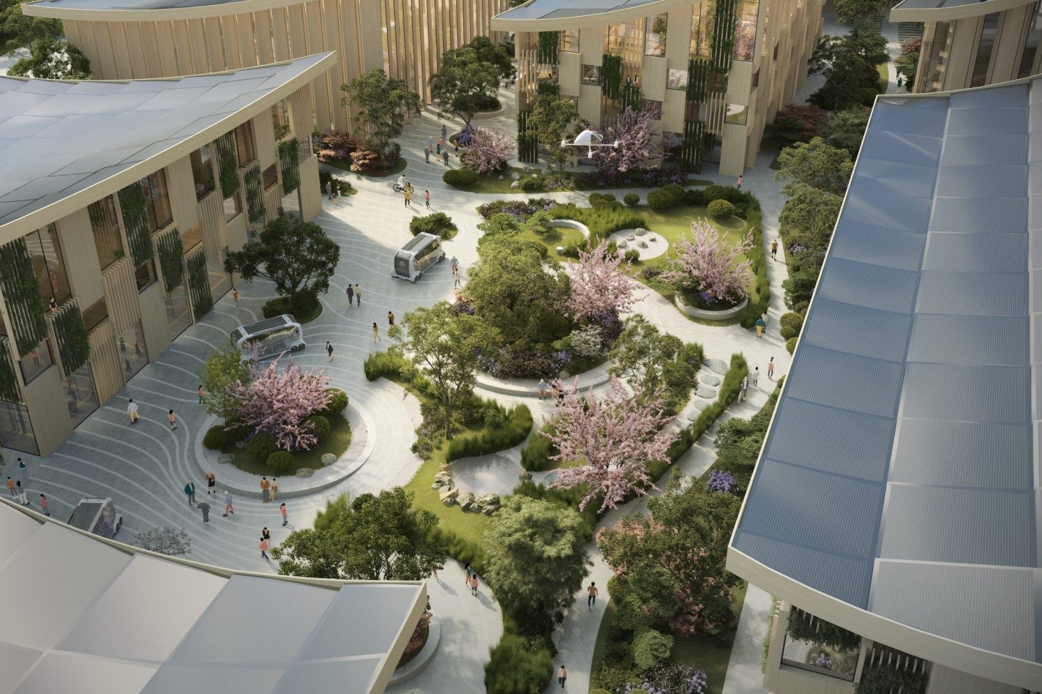 woven city toyota ces 2020 overhead courtyard scaled