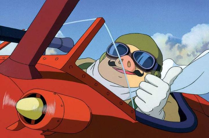 Frame del filme Porco Rosso