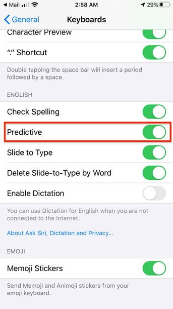 Atajos teclado iPhone