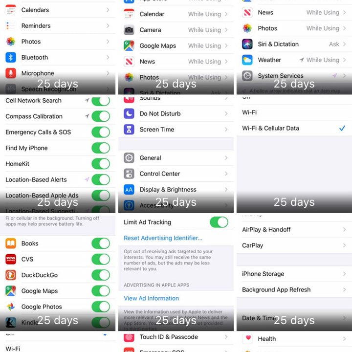 Captura con la opción de seleccionar fotos para borrar