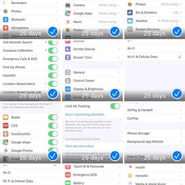 Fotos seleccionadas para eliminar del album de fotos eliminadas recientemente