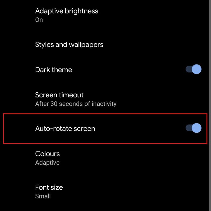Cómo cambiar los ajustes de rotación de la pantalla