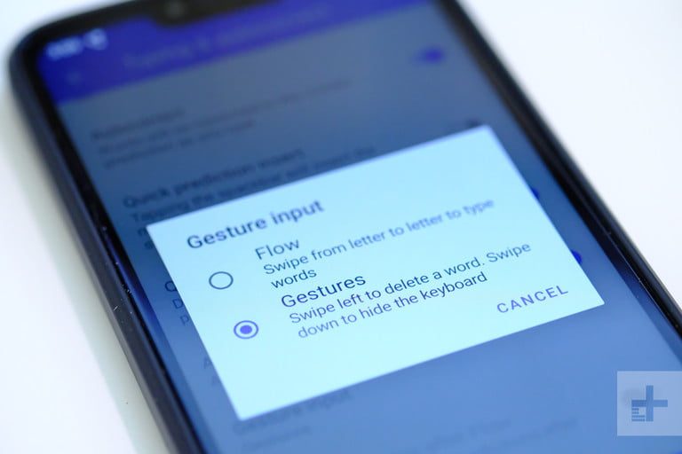 aplicación de gestos en el teclado SwiftKey
