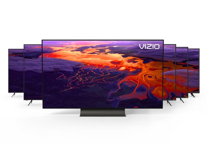 Pantallas Vizio sobre fondo blanco