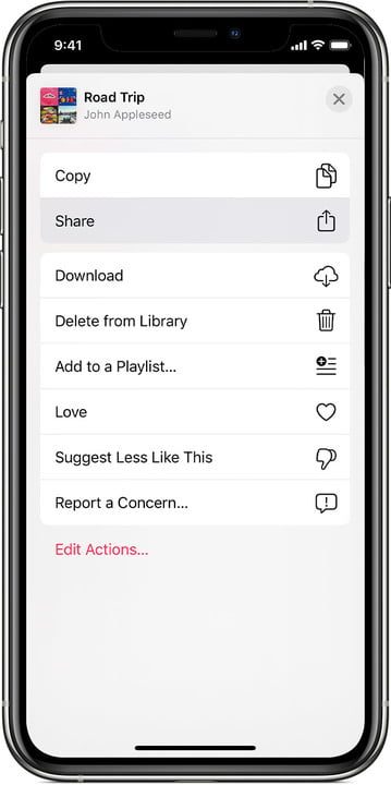 captura de cómo compartir tu Apple Music Library