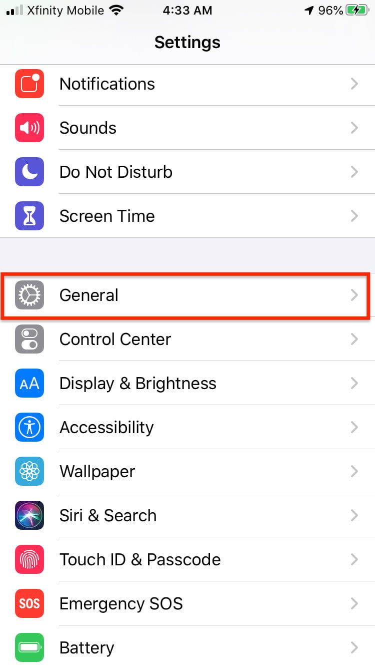 Organización iconos iOS
