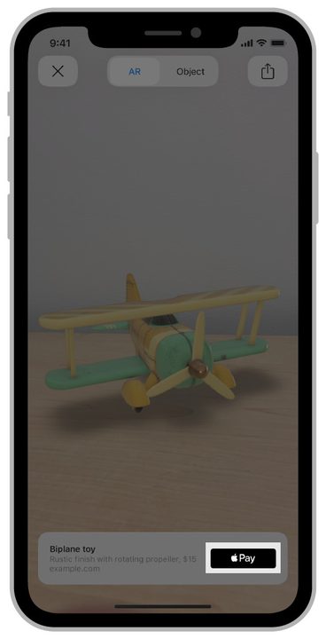 Apple botón realida aumentada