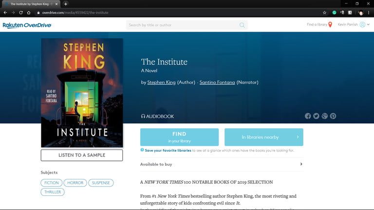Cómo descargar audiolibros desde Overdrive