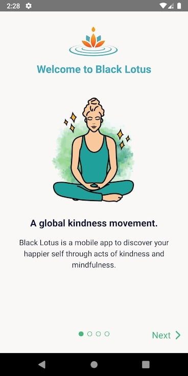 aplicación para meditar Black Lotus