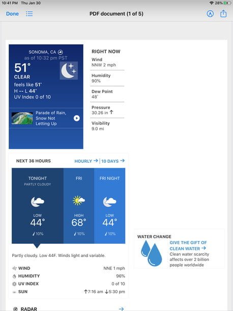 Captura de página completa en Safari en iPadOS 13