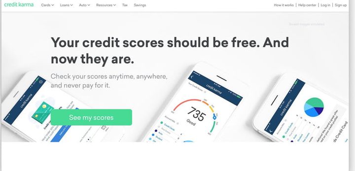 Pagina principal de Credit Karma y cómo evitar el robo de identidad