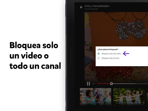 Diversos perfiles en YouTube Kids