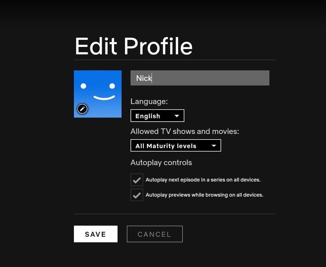 Entra a Editar perfil antes de desactivar la reproducción automática en Netflix