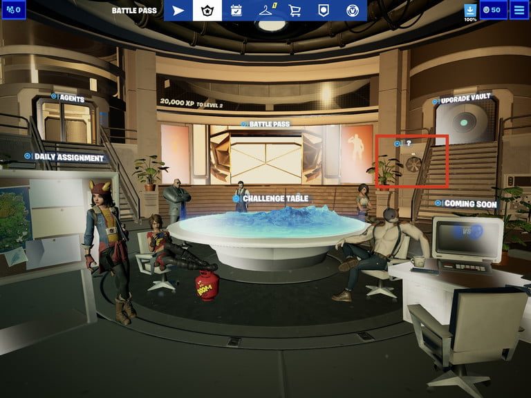 Sala de agentes secretos en Fortnite