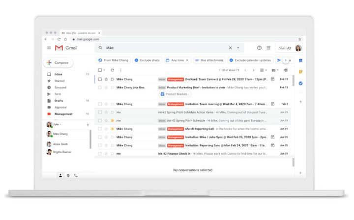 Gmail búsqueda de filtros después