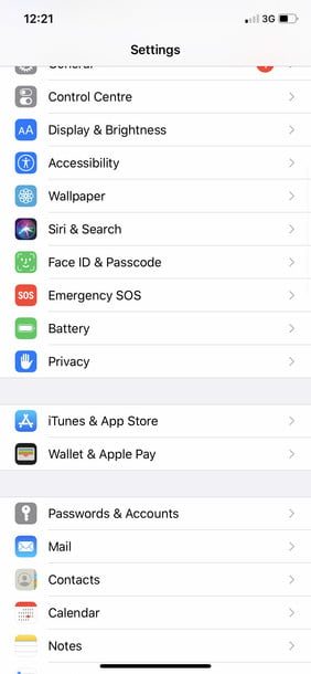 Tiempo en pantalla iPhone