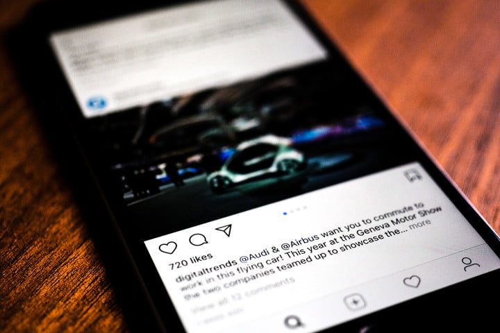una pantalla de un celular con el Instagram abierto