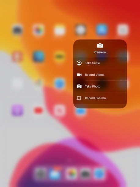 Pantalla de Centro de Control de iPad