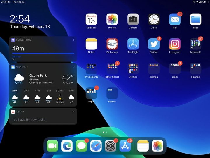 Apple vs. Microsoft pantalla de ipad