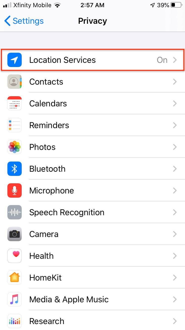 Captura de la función comparte mi ubicación