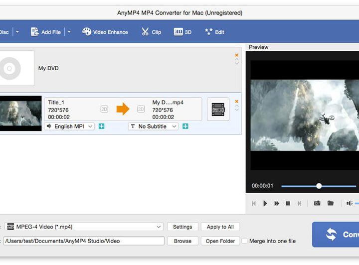 Convertidor MP4 gratuito (Mac OS X)