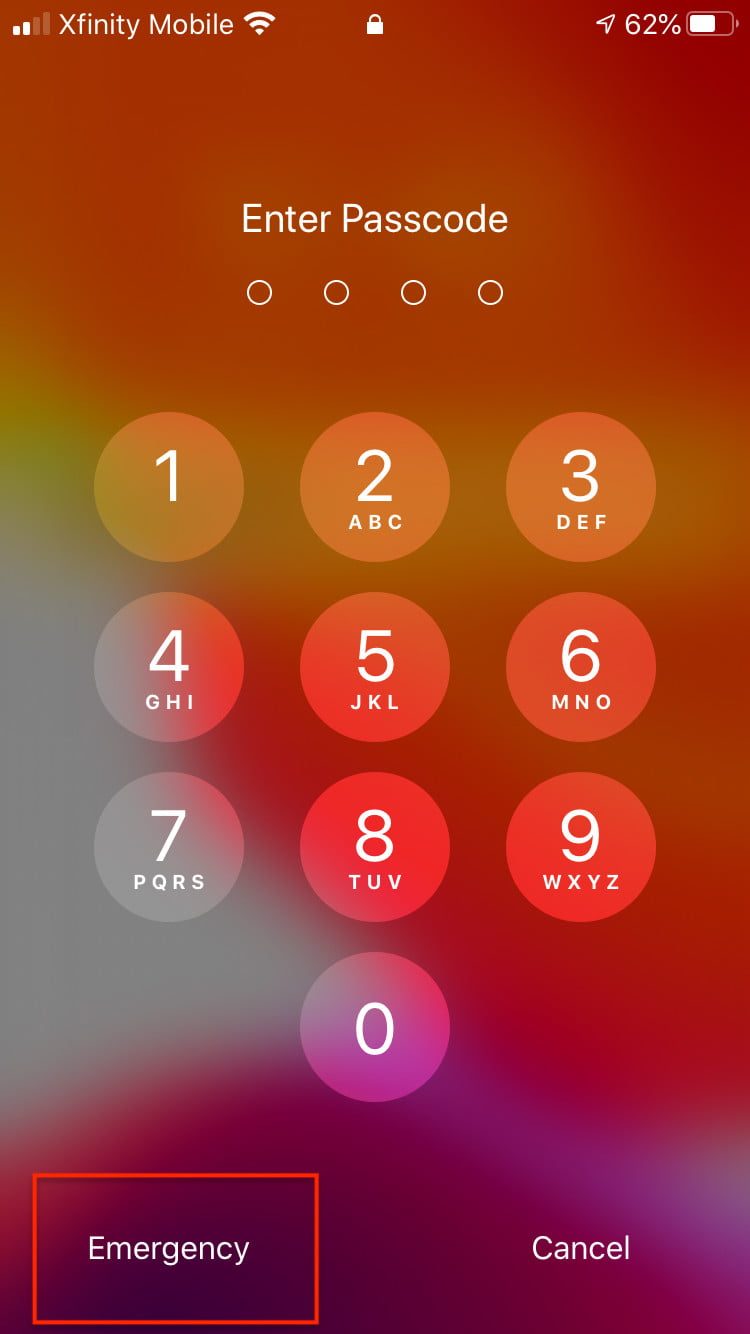 Captura para configurar Medical ID