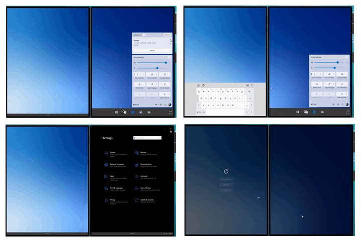 Apple vs. Microsoft notificaciones y control de Windows 10X