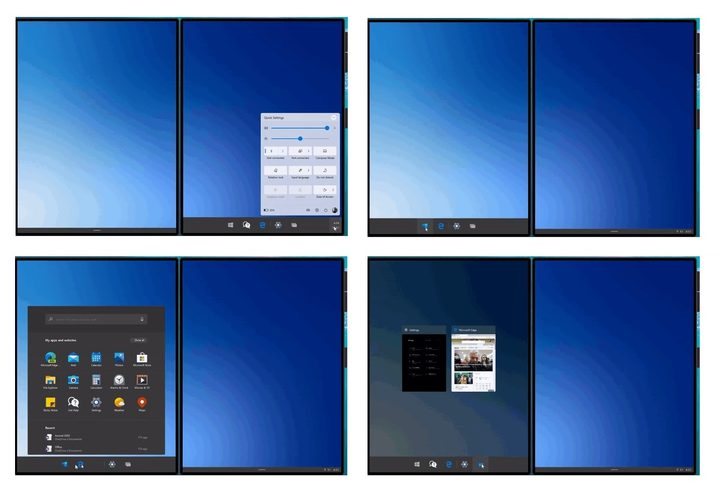 Apple vs. Microsoft pantalla-de-inicio-dock-y-barra-de-tareas-windows-10x