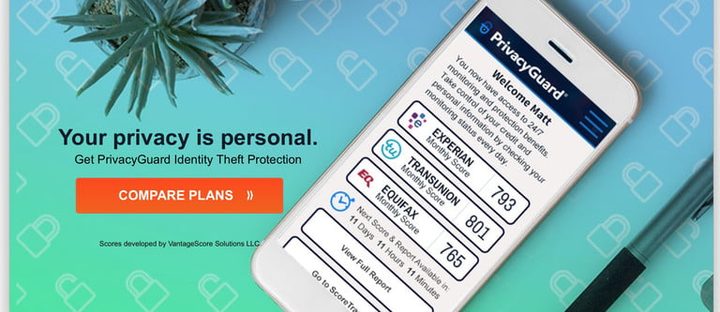 Pagina principal de PrivacyGuard y cómo evitar el robo de identidad