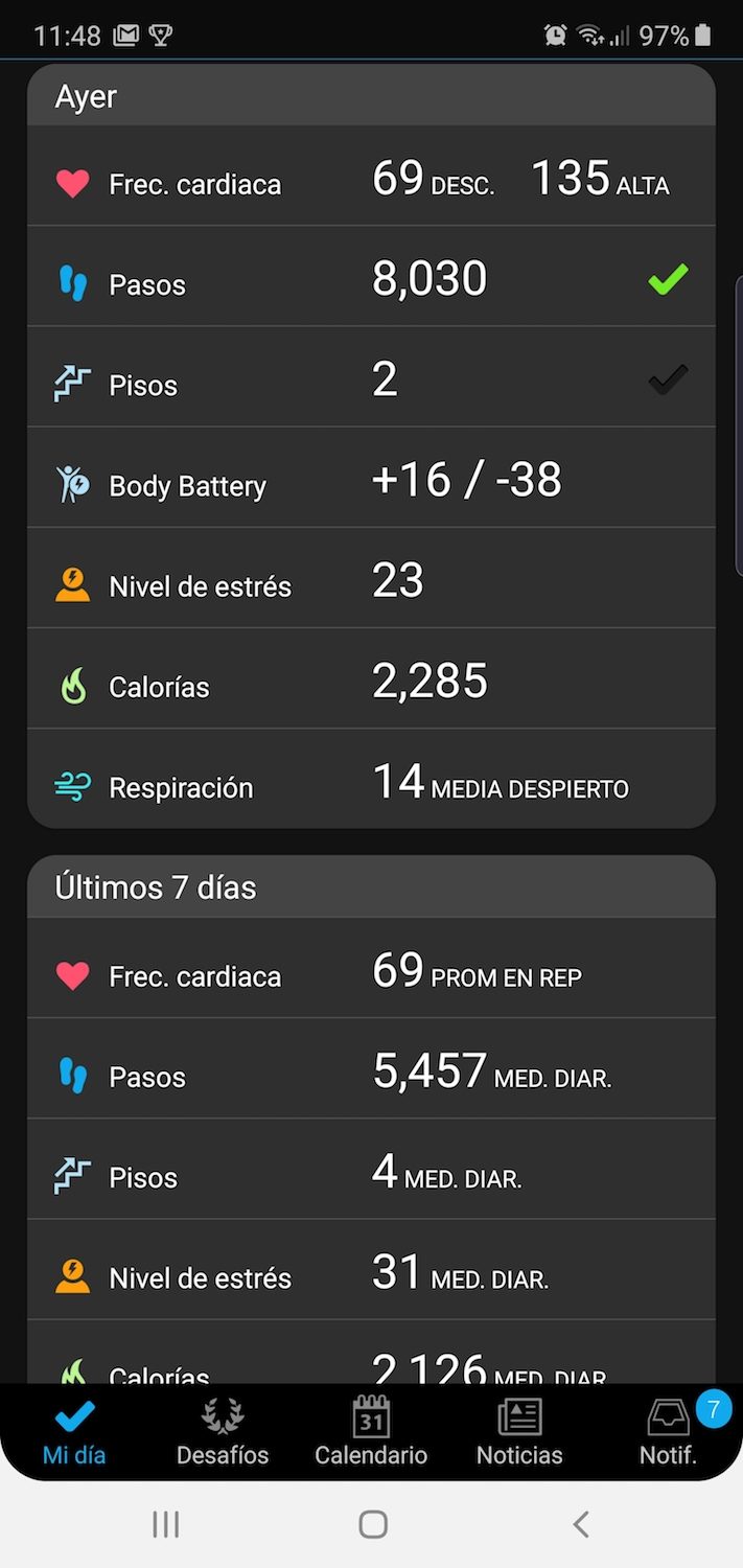 aplicación Garmin para smartwatch Dart Vader